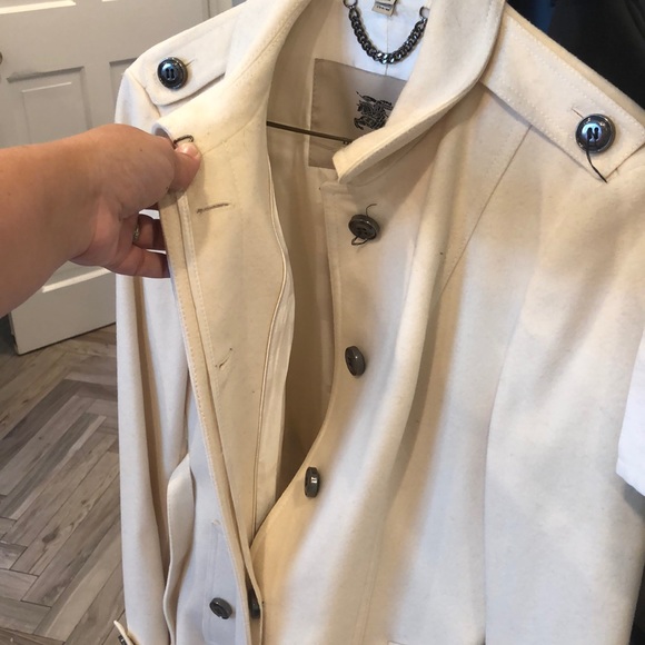Off white Burberry London Wool and cashmere coat - Picture 6 of 7
